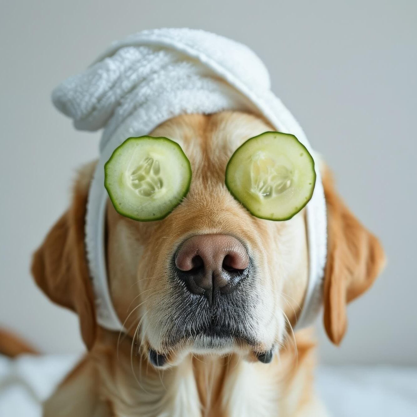 Dog enjoying a spa add-on treatment during grooming in Jacksonville FL