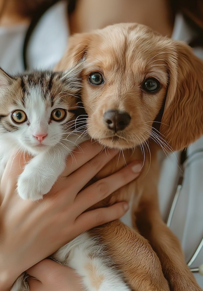happy cat and dog covered by wellness plans Jacksonville